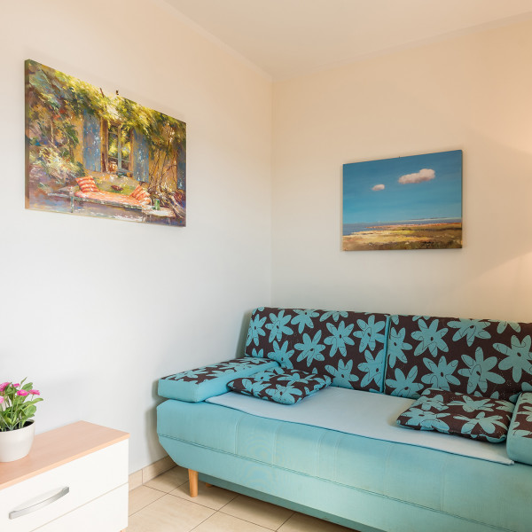 Dnevna soba, Insula Aurea Apartments, Apartmaji Insula Aurea, Klimno, otok Krk (Hrvaška) - neposreden stik z lastnikom Dobrinj